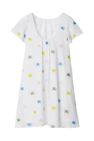 white cotton dress BURBERRY KIDS | 8078413A5127